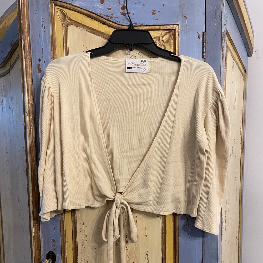 Maison Cleo Handmade Wrap Top in Cotton